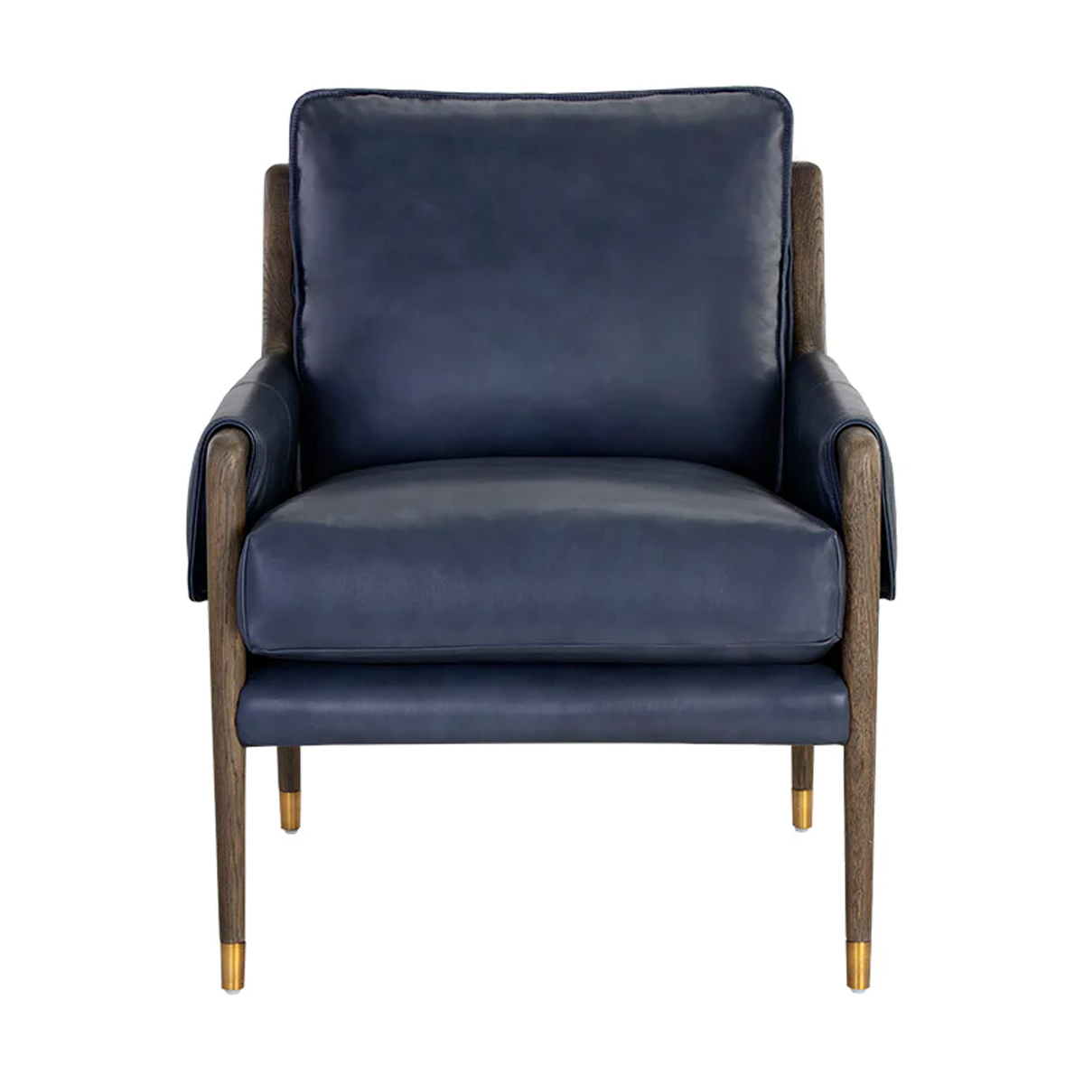 Maxine Navy Leather Chair - Liv Design Collective